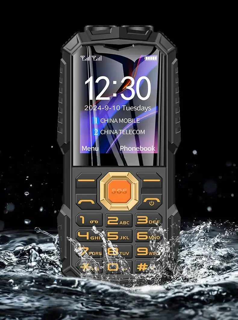 4G LTE Senior Flip Phone for Elderly Large Buttons Powerbank Long Standby SOS Call LED Light Loud Sound Fast Dial