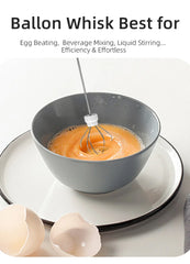 UPGRADED Electric Coffee Frother/MILK Whisk+Egg Beater MINI Food Blender USB Rechargeable Handheld Three Speeds Espresso Tools