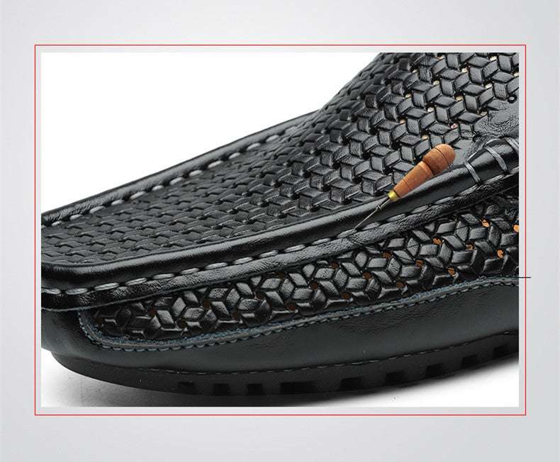 Summer Luxury Brand Men Casual Shoes Soft Genuine Leather Mens Loafers Moccasins Italian Designer Breathable Slip on Boat Shoes