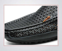 Summer Luxury Brand Men Casual Shoes Soft Genuine Leather Mens Loafers Moccasins Italian Designer Breathable Slip on Boat Shoes
