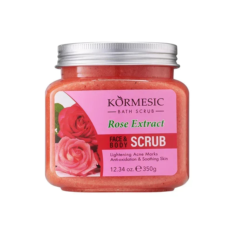 KORMESIC Turmeric Body Scrub Cream Facial Moisturizing Deep Cleansing Milk Rose Gentle Tender Face Exfoliation Skin Care Product - Mumzar