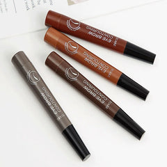 4 Splitted Head Eyebrow Pencil Long Last Smudge Proof Waterproof Sweat Proof High Pigmented Easy Applying Liquid Eyebrow Pencil