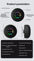 2025 Bathroom Waterproof Wireless LED Bluetooth Speaker Large Suction Cup Mini Portable Speaker Outdoor Sports Stereo Speaker