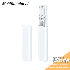 PD 60W Multifunctional USB Type C Data Cable Set Fast Charging For IPhone Xiaomi Charger Storage Box Adapter Card Pin Travel Box