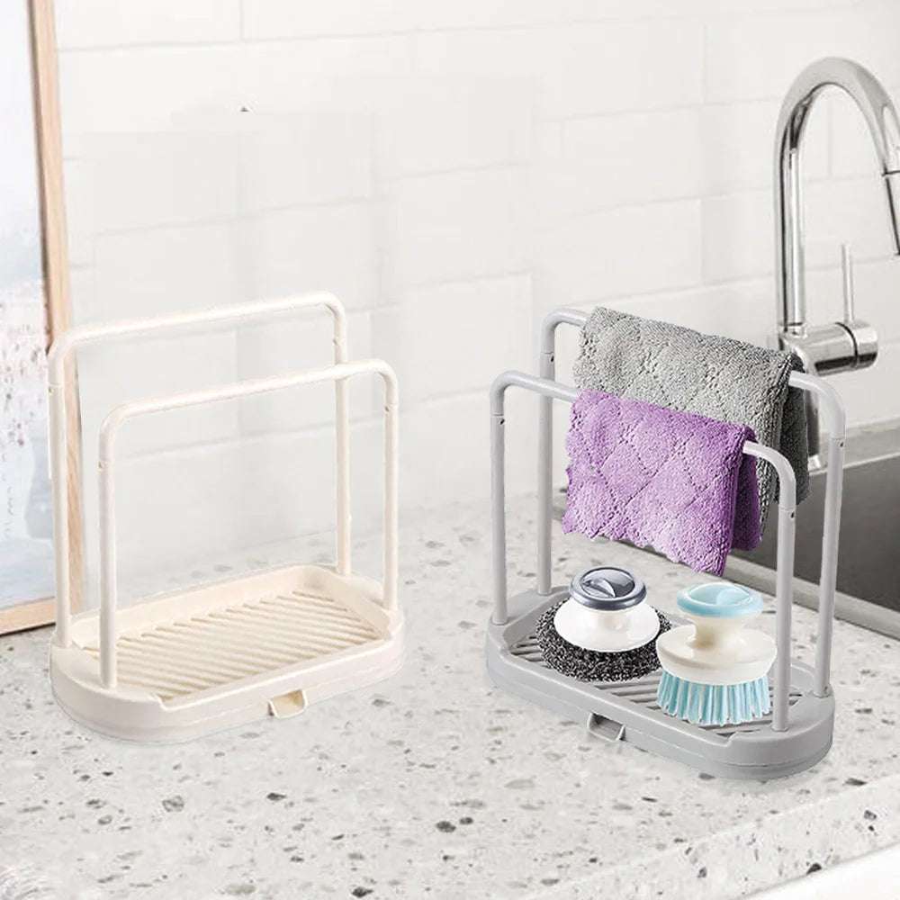 Kitchen Rag Drain Stand Kitchen Accessories Sink Drainage Shelf Sink Drain Storage Basket for Sponge Rag Wire Ball 1/2/3PCS