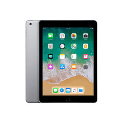 جهاز Apple iPad 9.7 بوصة الأصلي غير مقفل، إصدار 2018، الجيل السادس، واي فاي + خلوي، سعة تخزين 32 جيجابايت، شاشة 9.7 بوصة، معالج A10 Fusion، شاشة IPS LCD، نظام التشغيل iOS 11.3، جهاز لوحي جديد بنسبة 95%