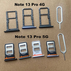 جديد لهاتف Xiaomi Redmi Note 13 Pro 4G 5G حامل فتحة بطاقة SIM مقبس محول موصل قطع غيار إصلاح
