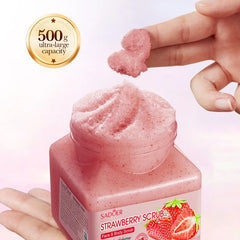 500g Strawberry Exfoliating Purifying Scrub, Hypoallergenic and Alcohol-Free, Softening Skin Physical Exfoliation, Gentle and Deep Cleansing, Suitable for Creative Bright Beige Skin, Moisturizing and Hypoallergenic, Fresh Fra