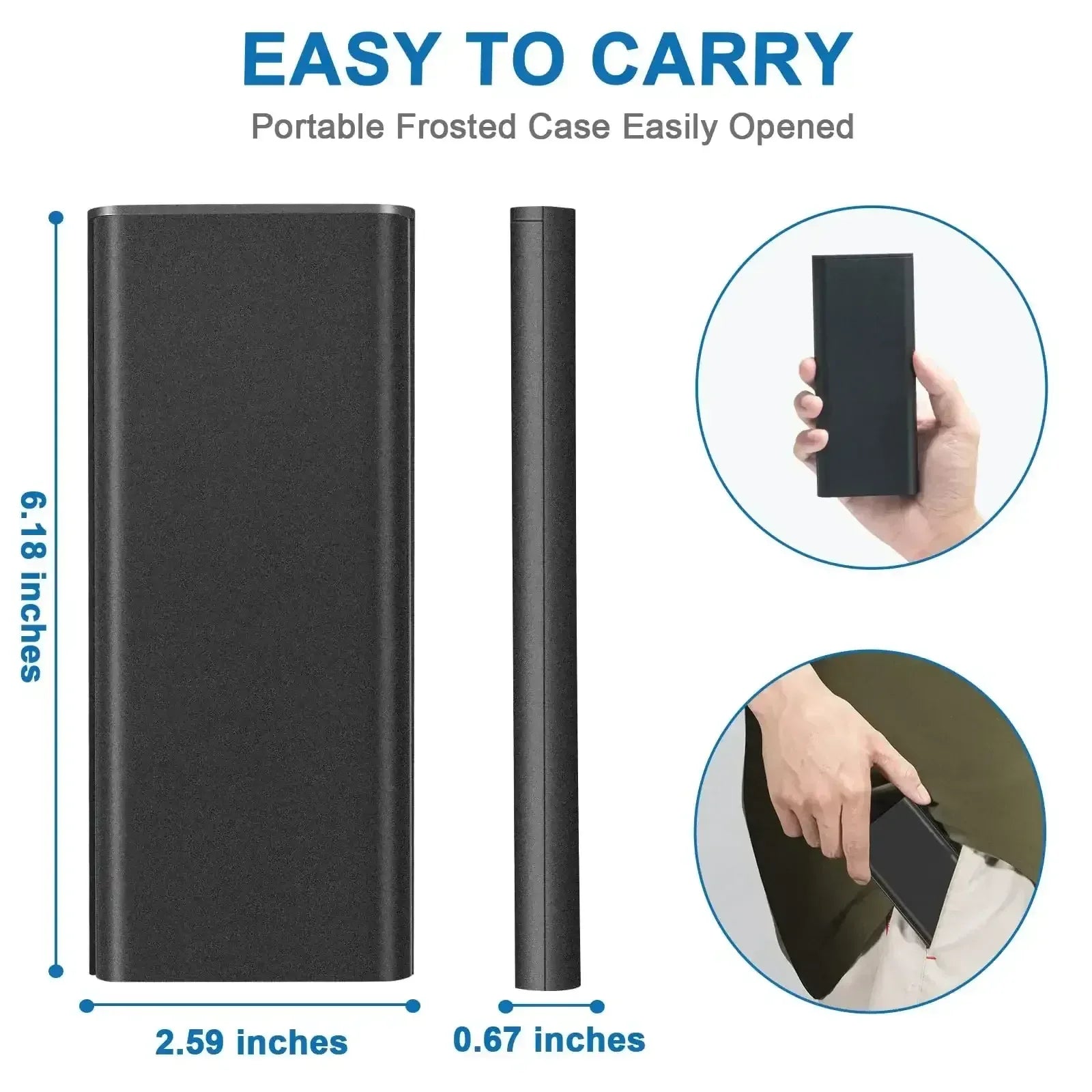 Portable frosted case for a precision screwdriver set in dark gray