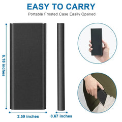 Portable frosted case for a precision screwdriver set in dark gray