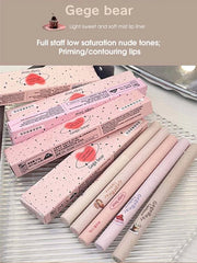 Gege Bear Soft Matte Lip Liner - Defines Lips, Long-Lasting, and Won't Smudge in Natural Pink
