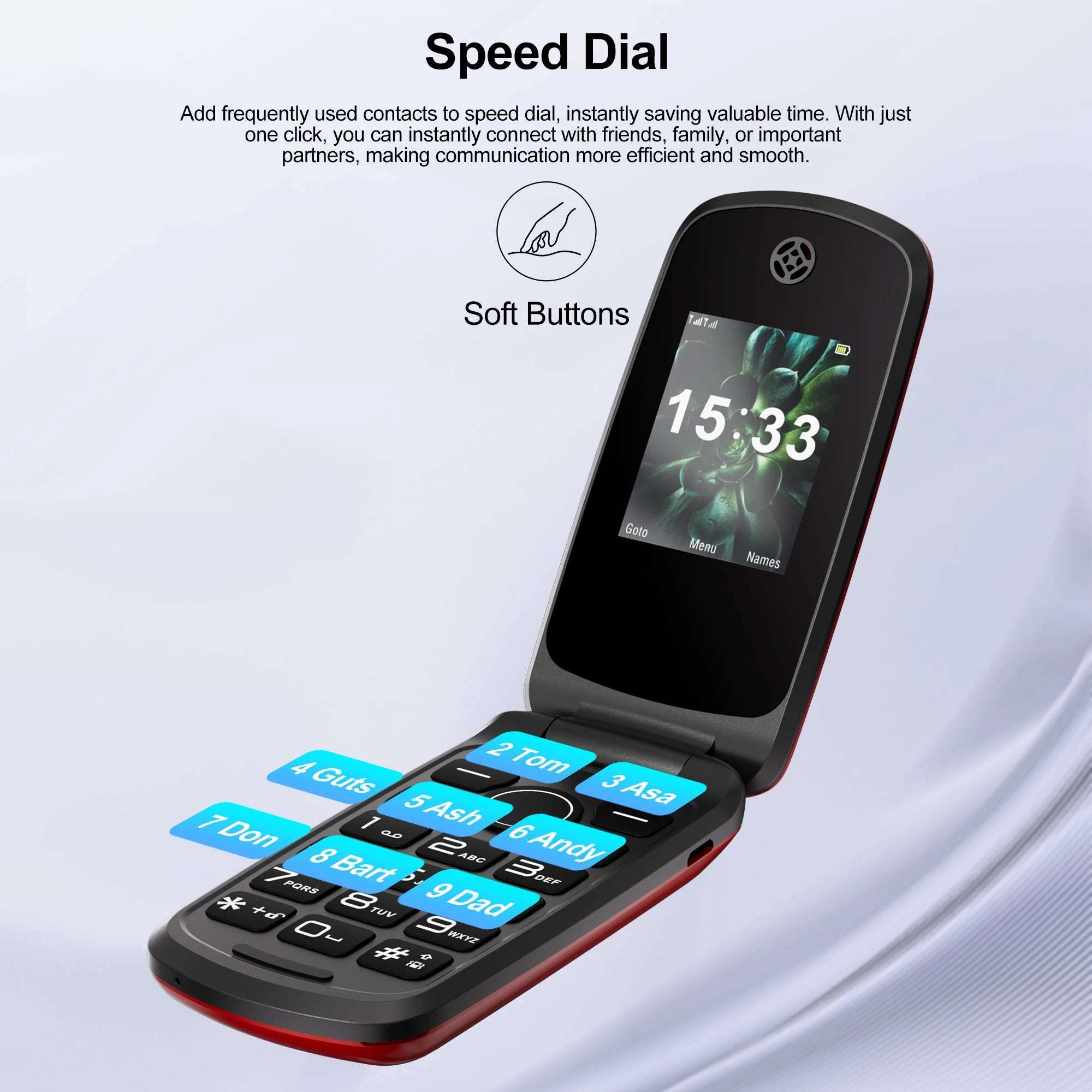 2025 SERVO F4 Fold Feature Mobile Phone 1.77" Display Dual SIM Standby Call Recording MP4 FM Radio 2G Flip Button Backup Phones