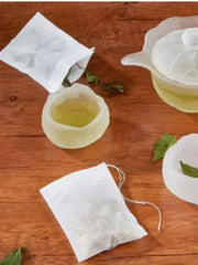 100 Pcs Disposable Tea Bags Filter Bags for Tea Infuser with String Heal Seal Food Grade Non-woven Fabric Spice Filters Teabags
