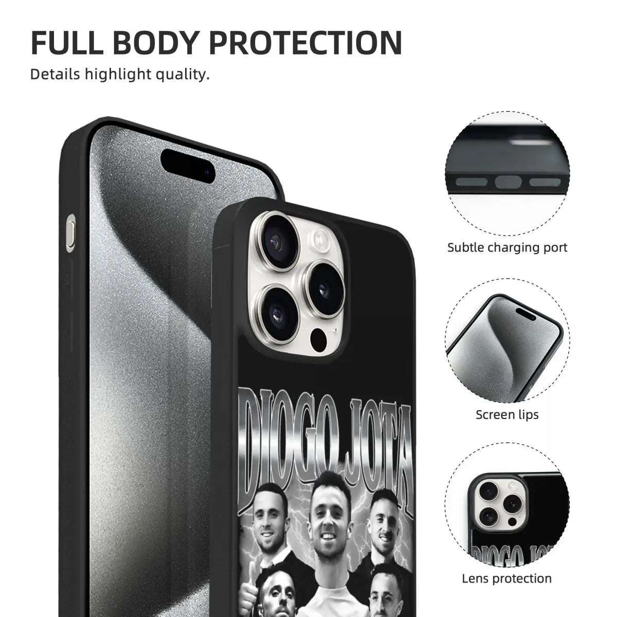 Luxury TPU Case For iPhone 15 Pro Max Diogo Jota Rest In Peace Cover Soft Phone Case