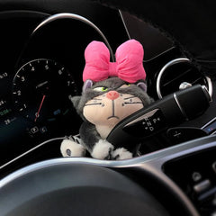 Car Cute Wiper Ornaments Plush Doll Capybara Panda Cat Turn Signal Switch Ornament Car Interior Decoration Accessories