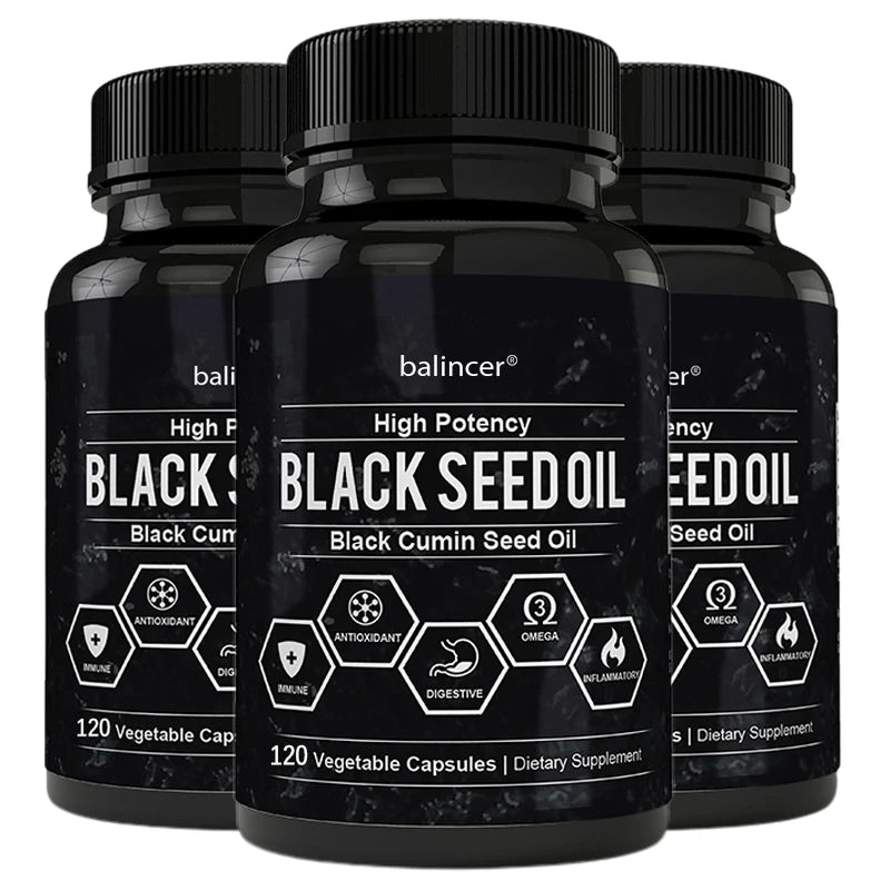 Balincer Premium Black Seed Oil 120 Capsules - Support Overall Health | Immune System Support - |Non-GMO, Gluten-Free Supplement
