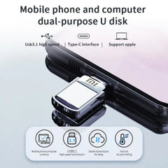 XIAOMI 2TB Metal Pendrive 2 IN 1 OTG 1TB 512GB USB Flash Drives Type C 2TB USB3.2 Pen Drive Memory Stick Type C For Cellphone PC