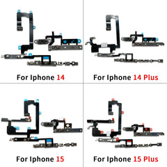 كابل مرن لتشغيل وإيقاف التشغيل لهاتف iPhone 13 14 15 Pro Max Plus Mini مع زر جانبي لرفع الصوت وأسفل وشريط مفاتيح مع كابل مرن معدني