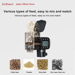 Jebao Jecod New Aquarium Fish Tank Feeder Intelligent Automatic Feeder Digital Timing Wifi Wireless Remote Control Fish Feeding