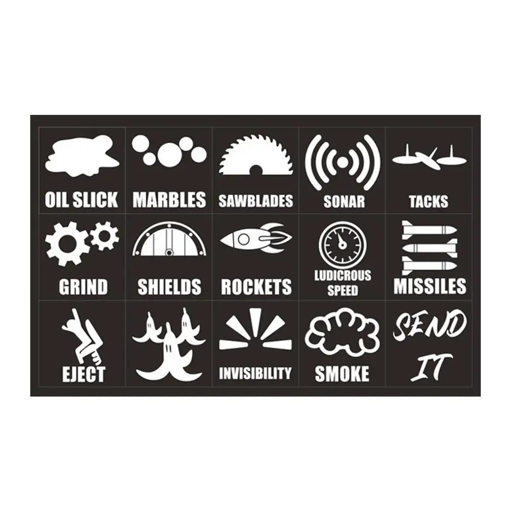 15pcs/Set Creative Car Switch Button Stickers Dashboard Console Label Decals Self-Adhesive Decorations For Car Truck