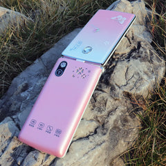 Women Flip Mobile Phone Slim Flashlight Cute Cover Style Dual Sim Big Push Button SOS Sound Recorde Cellphone
