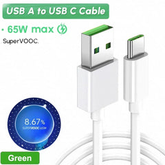 كابل OPPO الأصلي USB Type C Super Vooc سلك شحن سريع OPPO Find X5 X6 X3 Pro N2 Flip Reno10 8 7 6 Pro A77 A78 A98