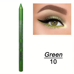 Smudge-Proof High-Shine Waterproof Eyeliner Pencil - Long-Lasting, Ethically Made, Black & Multicolor Options
