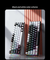 MUCAI MK61 RGB Backlit Gaming Mechanical Keyboard 61-Key Red Switch Wired Detachable Cable USB Interface Hot Swappable