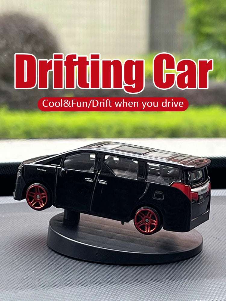 Drifting MPV Van Car Model Dashboard Ornaments Cool Fun Swing Moving Turning Interior Accessories Commercial Vehicle Decor Items