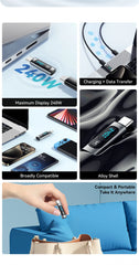 Essager USB 2.0 OTG Adapter 240W Fast Charging USB C To Type C Display Adapter OTG Connector For Samsung Xiaomi Huawei Lenovo