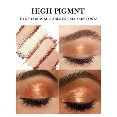 18-Color Eyeshadow Palette – Pearlescent, Matte, Fine Shimmer, Glitter, Earth Tones, Long-Lasting, High-Performance