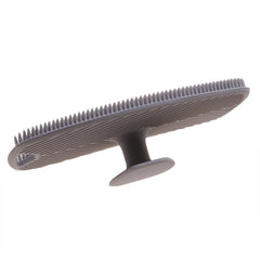 1pc Soft Silicone Exfoliating Brush Cleanser Manual Body Cleansing Scrubber Shower Gentle Massage Bath Brush For Men
