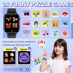 2024 New Kids Game Smart Watch Boys Girls Games Music Play Pedometer Time Display Video & Audio Recording Birthday Gift box NEW