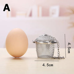 Herbal Ball Tea Spice Strainer Durable Silver Reusable Stainless Mesh Teakettle Locking Tea Filter Infuser Spice Kitchen 5 Sizes