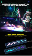 Graphics Card Side Panel RGB RTX AMD GeForce GPU Modify 5V 3Pin ARGB AURA SYNC PC Case DIY MOD