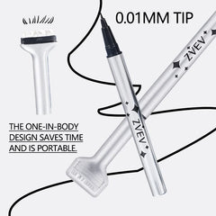 مجموعة ZVEV Lazy Lower Eyelash Stamp Eyeliner المقاومة للماء والعرق لا تفقد اللون 2 في 1 مناسبة للمبتدئين