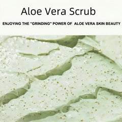 500g Aloe Vera Exfoliating and Purifying Scrub, Rich in Aloe Vera Extract, Unforward Skin, Fresh Fragrance, Long-Lasting Fragrance, Ice Cream Texture, Refreshing Skin Tactile, Rub Texture with Delicate Scrub Particles Can Eff
