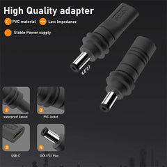 C to DC/D to D Power Adapter for Starlink Mini PD100W USB C Female to DC5521 Male Connector Charge Barrel Jack Power Adapter