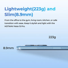 HOTWAV Note 15 Pro Mobile Phone Android 14 6.6'' HD+ 12(4+8)GB 128GB Cellphone 13MP 5160mAh 8.9mm Ultra-Thin Smartphone