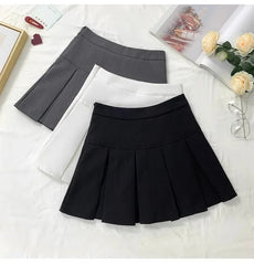 Grey High-waisted Mini Dress For Women Slimming Versatile Anti-exposure A- line Skirt Design Sensibility Spring Autumn 2024 New