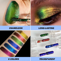 Chrome Shifting Pigments Chameleon Liquid Eyeshadow Shiny Long Lasting Multichrome High Eyeshadow Liquid Eye Makeup Art Cosmetic