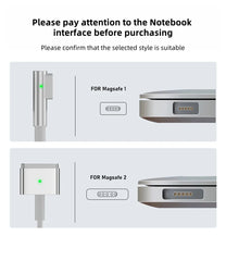 كابل شحن سريع USB Type-C إلى Magsafe1 و2 برأس مغناطيسي L / T لأجهزة MacBook Air / Pro