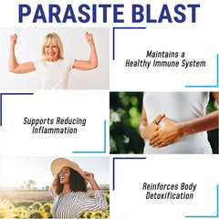 Antibacterial PARASITE BLAST, Removes All Body Parasites, Natural Gut Health, Cleans Colon Detox + Cleanse, Liver Immunity