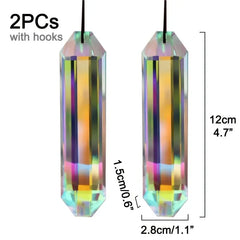 2 pcs sun catcher window prism pendant, Crystal rainbow manufacturing garden hanging ornament, home, garden art decoration