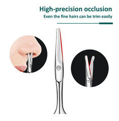 أداة إزالة شعر الأنف الاحترافية الدقيقة المصنوعة من الفولاذ المقاوم للصدأ ومقص شعر الأنف