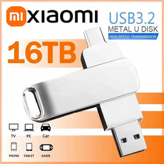 Xiaomi 16TB USB3.2 Flash Drive Metal High-Speed Pen Drive 8TB 4TB Waterproof Type-C USB Pen Drive For Computer Storage Devices