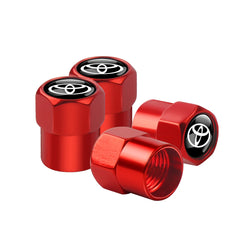 4PCS Car Badge Wheel Tires Valve Caps Metal Tyre Dust Covers For Toyota Fortuner Chr Verso Prius Hiace Trd Yaris Corolla Camry