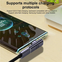 محول شحن USB 4.0 مغناطيسي سريع 100 وات من النوع C OTG 40 جيجابايت في الثانية لنقل البيانات لأجهزة الكمبيوتر اللوحية والهواتف وأجهزة الكمبيوتر المحمولة Macbook Air Pro