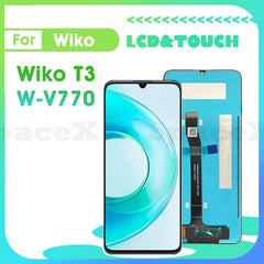 شاشة T3 مقاس 6.6 بوصة تم اختبارها لهاتف Wiko T3 W- V770 LCD تعمل باللمس مع محول رقمي بديل لحافظات الهاتف المحمول المستعملة شاشة Wiko T3 V770
