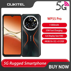 Oukitel WP55 Pro 5G Rugged Smartphone Android 15.0 New 6.6" Product Global Version 48GB(16+32) +512GB  108MP Cell Mobile Phone